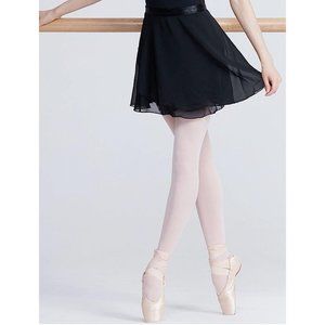 Daydance Black Girls Women Ballet Wrap Skirts Sheer Chiffon Dance Over Scarf